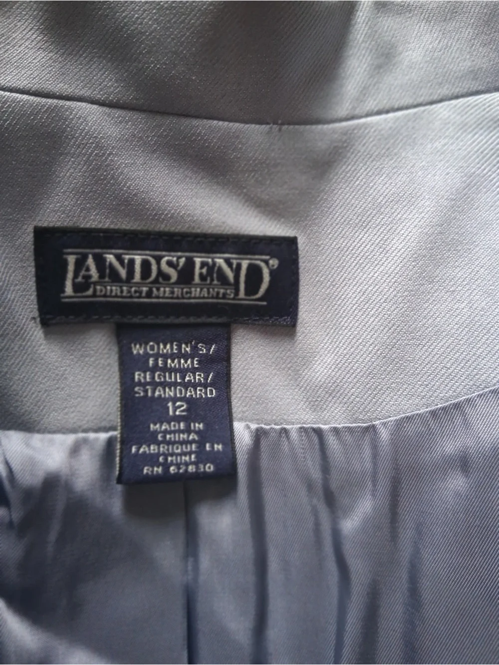 Lands' End Sky Blue Single-Button Blazer - Picture 5 of 7